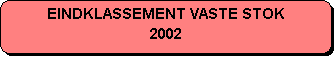 Afgeronde rechthoek: EINDKLASSEMENT VASTE STOK 
2002