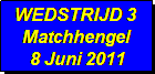 Tekstvak: WEDSTRIJD 3
Matchhengel
 8 Juni 2011
